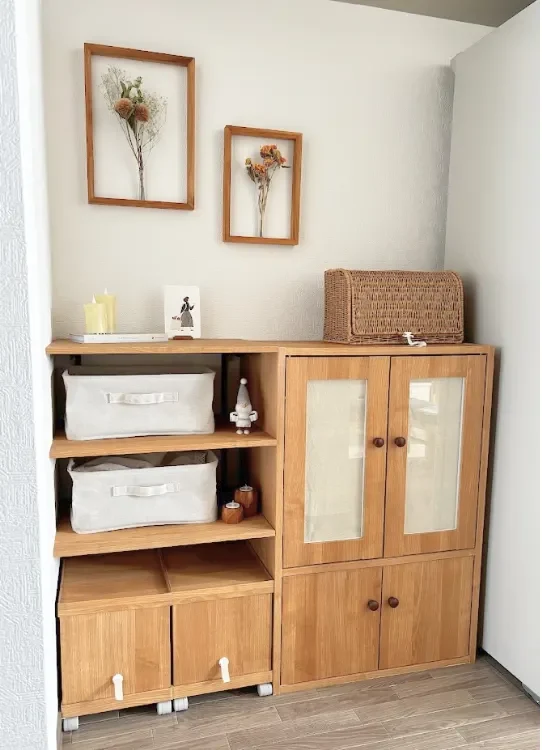 食器棚の横に棚をDIY