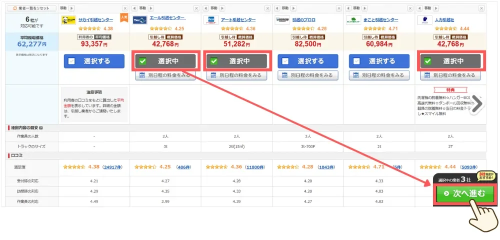 引越し侍 見積もり
