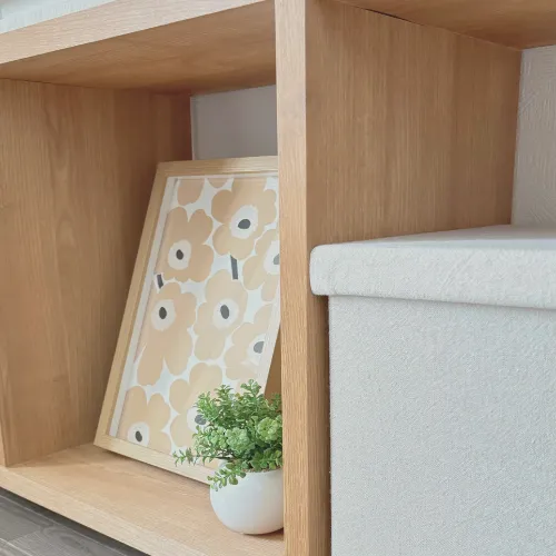 マリメッコ　壁紙サンプルをインテリアとして飾る