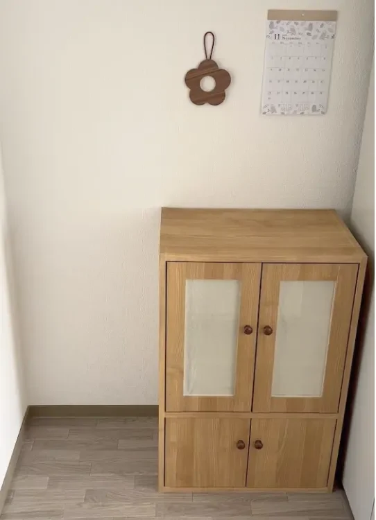 ここの空いたスペースにピラシェル棚をつくる